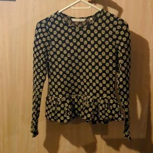 Gorgeous lace peplum Rebecca Taylor dress shirt nwt
